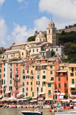 bay Portovenere, İtalya görünümü.
