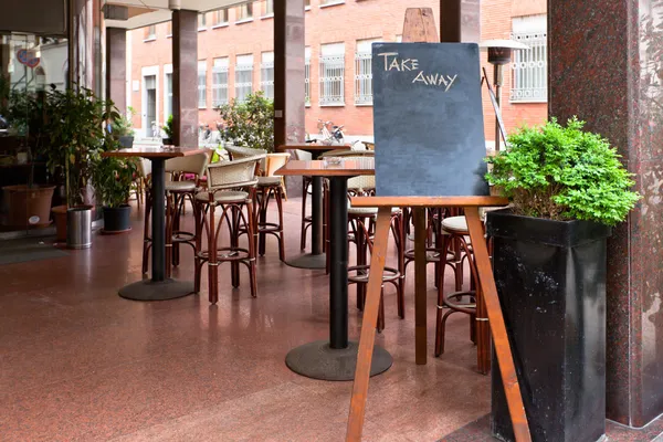 Café blackboard - take away