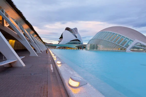 Valencia architecturale complex stad van kunst en Wetenschappen — Stockfoto