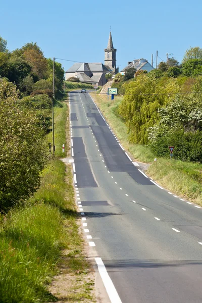 Landstraße in Westfrankreich — Stockfoto