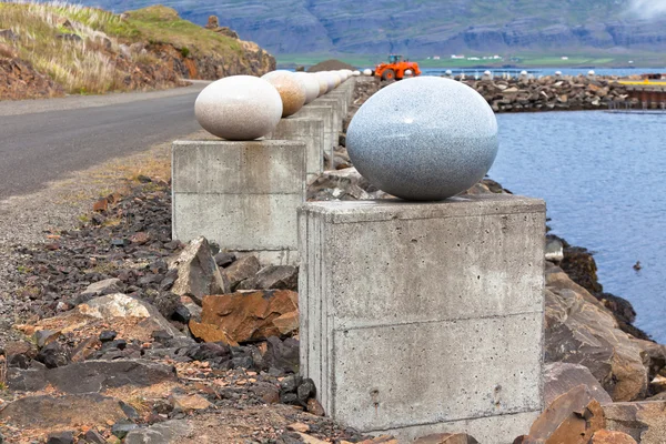 De stenen eieren van vrolijk bay, djupivogur, IJsland — Stockfoto