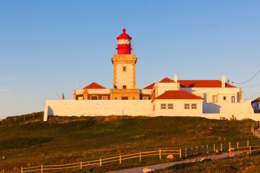 Lighthouse of Cabo da Roca at Sunset Light clipart