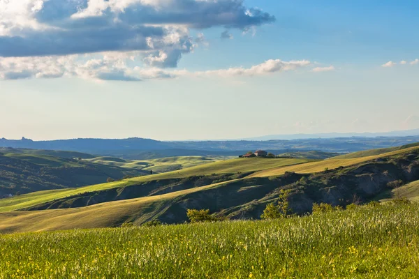 Buiten Toscaanse heuvels landschap — Stockfoto