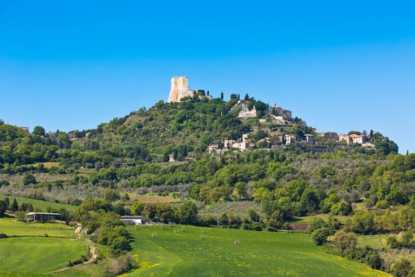 Castiglione d 'Orcia vista da cidade, Toscana, Itália — Fotografia de Stock