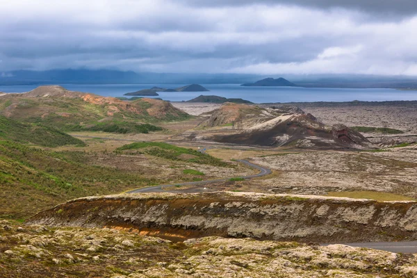 Lake in Pingvellir national park, Iceland Royalty Free Stock Images