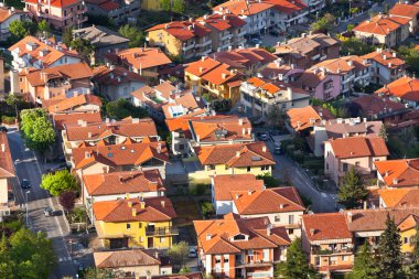 Modern San Marino Suburban ilçeleri yukarıdan görünüyor