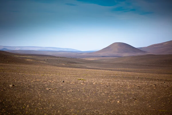 Dry Gravel Field Landscape of Central Iceland — Stock Photo, Image