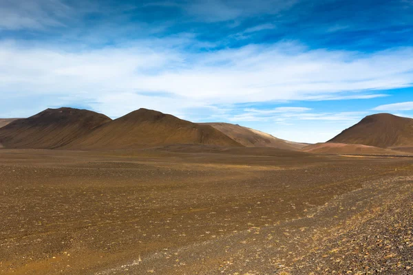 Dry Gravel Field Landscape of Central Iceland — Stock Photo, Image