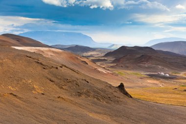 İzlanda dağlar yaz güneşli bir gün