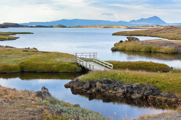 Myvatn Lake landscape at North Iceland — Stock Photo, Image