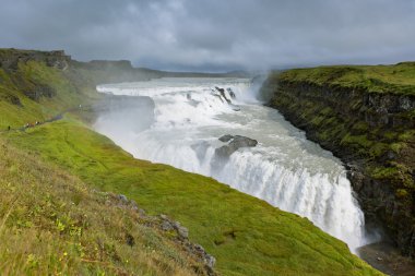 gullfoss şelale, İzlanda'nın güney kesiminde