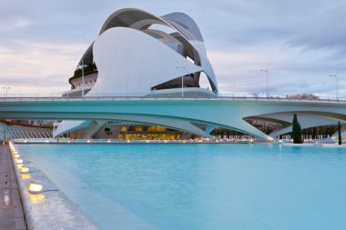 Valencia, İspanya - 23 Aralık 2010: valencia architectu görünümünü