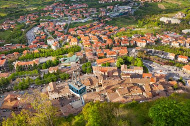 Teleferik titano Mountain, san marino.