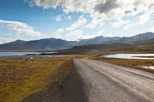 Curve Road at North Iceland — Stock Photo, Image