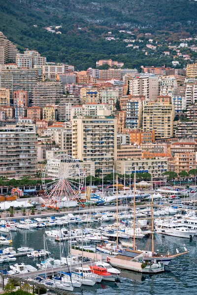 Monaco harbour, monte carlo, görünümü. — Stok fotoğraf