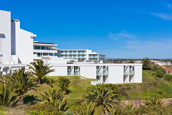 New Resort Apartment House against bright blue sky — Stock Photo, Image