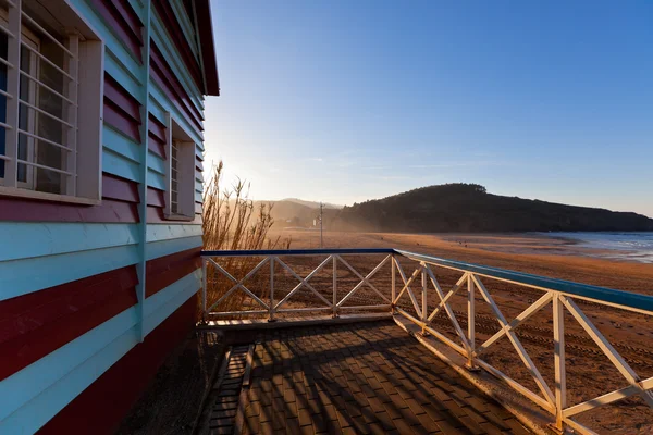 Kväll solljus på ocean sand beach — Stockfoto