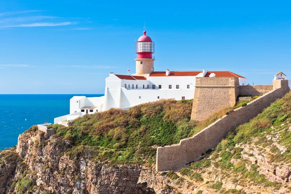 Lighthouse of Cabo Sao Vicente, Sagres, Portugal — Stock Photo, Image