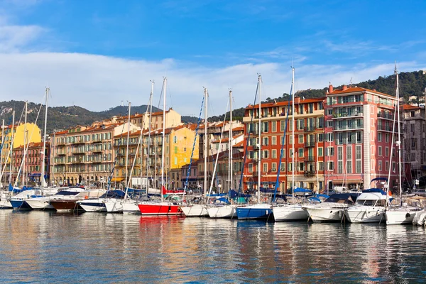 Widok na port ładne, Francuskiej Riwiery, Francja — Zdjęcie stockowe