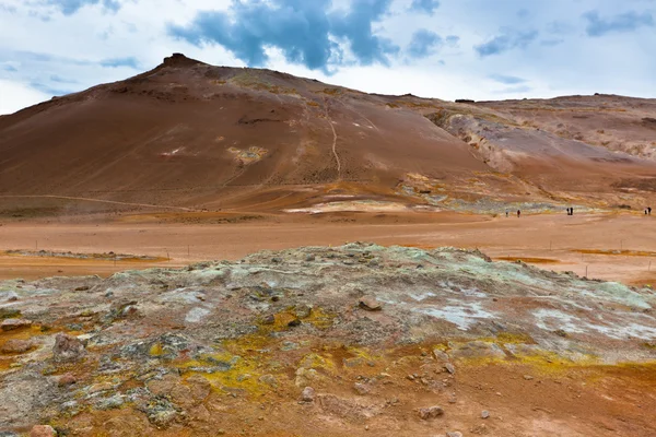 Geotermální oblast Hverir, Island — Stock fotografie