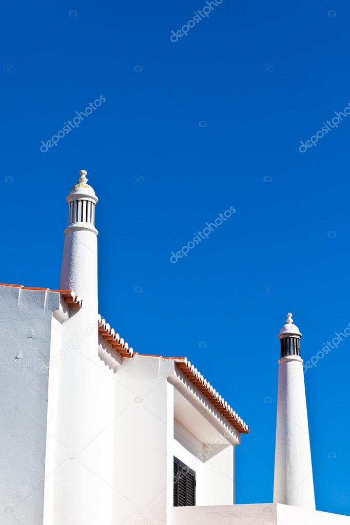 Unrecognizable Part of Residential House at Algarve, Portugal
