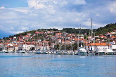 Trogir, Hırvatistan marina view
