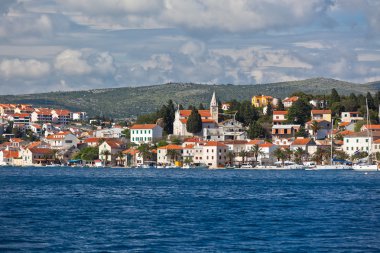 Rogoznica, deniz manzarası Hırvatistan