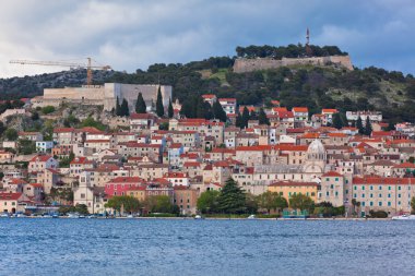 Sibenik, deniz manzarası Hırvatistan
