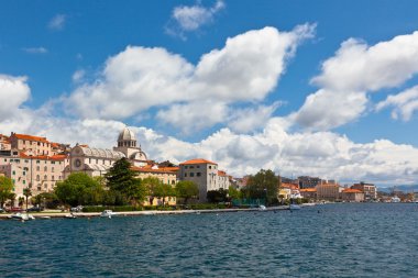 Sibenik, deniz manzarası Hırvatistan