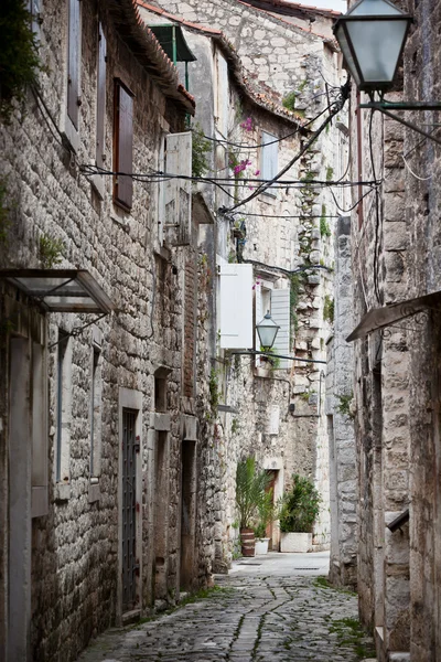 Old Stone Narrow Streets of Trogir, Croatia. Stock Image