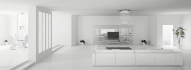 beyaz daire panorama 3d