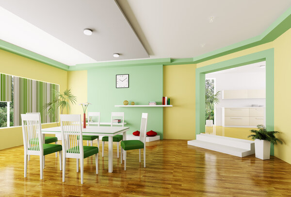 Dining room 3d render