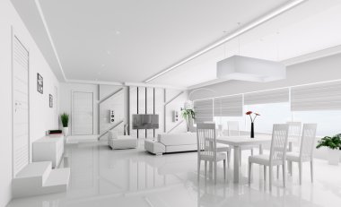modern daire iç 3d