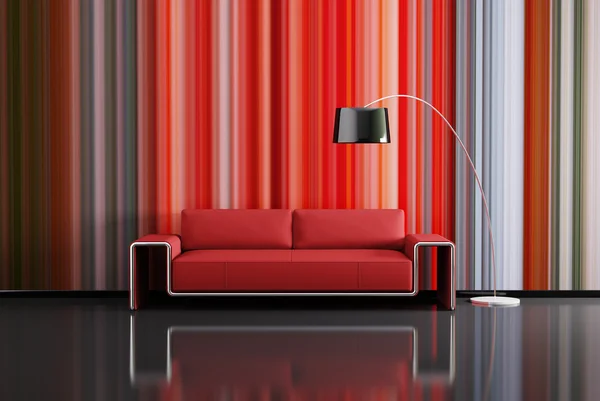 Interior moderno con sofá 3d render —  Fotos de Stock