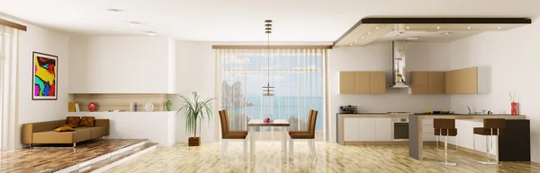 Interior of apartment panorama — Stock Photo, Image