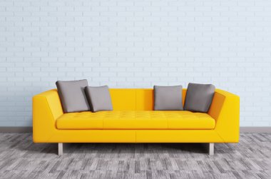 modern iç kanepe 3d render ile