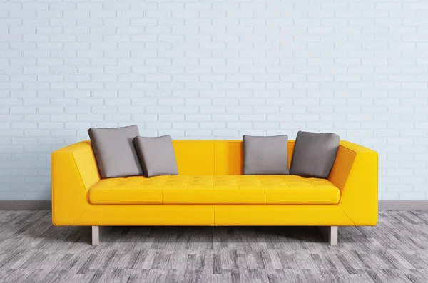 Modern interieur met sofa 3d render — Stockfoto