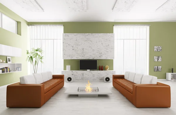 Warme interieur van gezellige woonkamer met witte banken en tafels ... Gezellige woonkamer living rooms