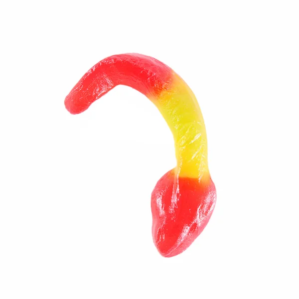 Jelly snake on white — Stock Photo, Image