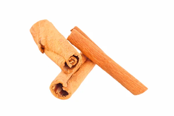 Cinnamon bark on a white background — Stock Photo, Image