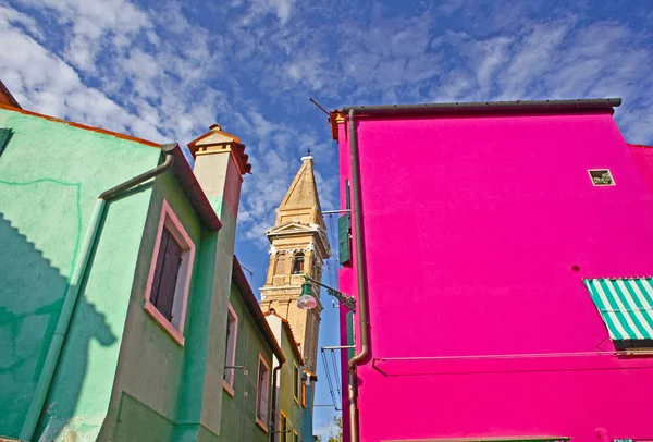 Burano Adası, Venedik, İtalya 'da renkli evler alındı — Stok fotoğraf