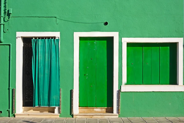 Colorful houses taken on Burano island , Venice, Italy — Stock Photo, Image