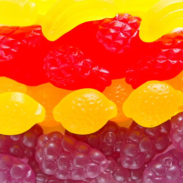 Fruit gummy candies background — Stock Photo, Image