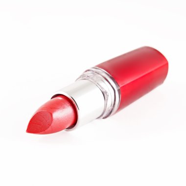 parlak kırmızı ruj beyaz izole