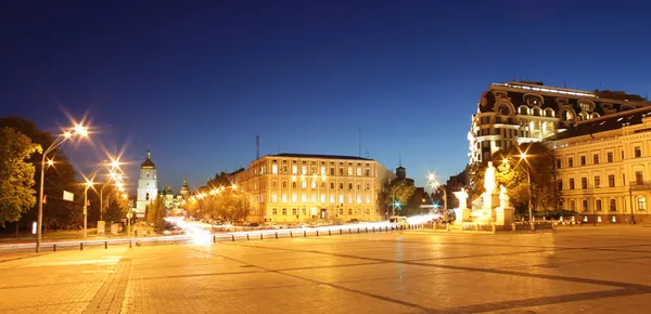 Panoramatický pohled na náměstí Sofie v Kyjevě — Stock fotografie