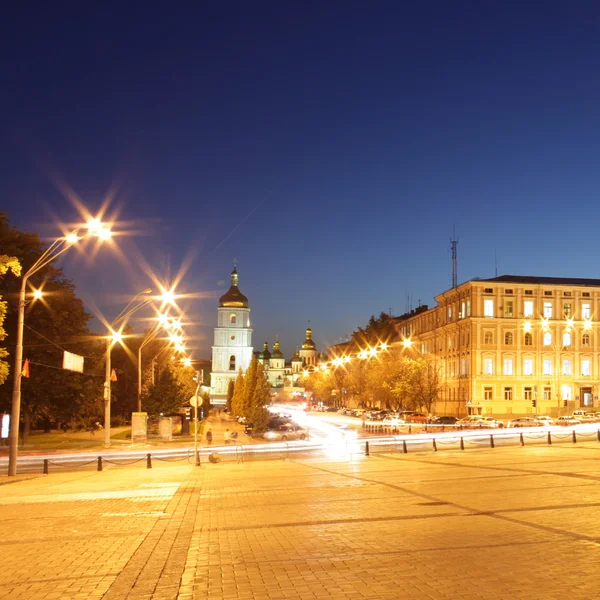 Vista panorámica de la plaza de Sofía en Kiev — Foto de Stock