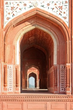 caminin içinde taj mahal, Hindistan yakın çekim