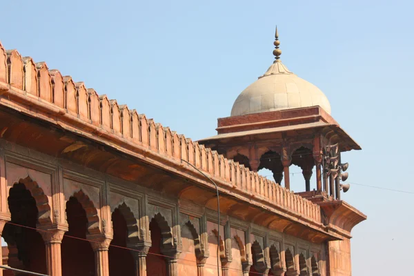 Galleri av pelare på agra fort. Agra, uttar pradesh, Indien — Stockfoto