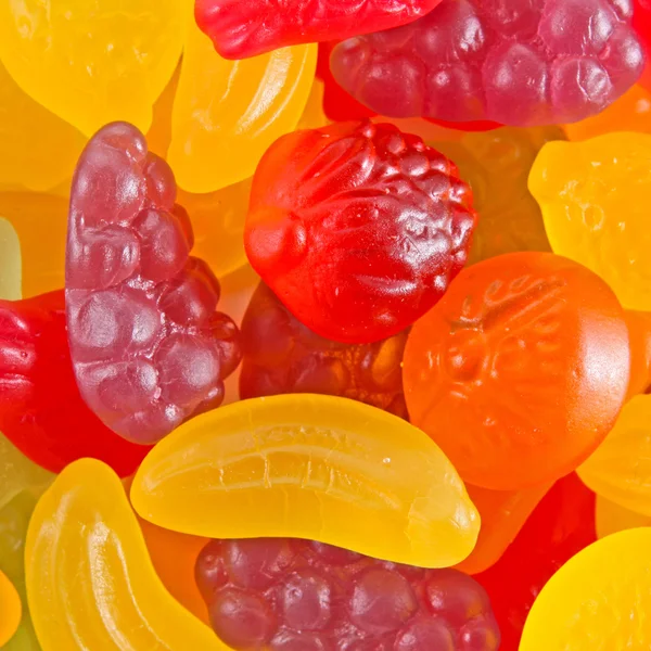 Φόντο gummy καραμέλες φρούτων — Φωτογραφία Αρχείου