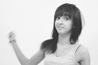 güzel bir kadın, siyah beyaz portre